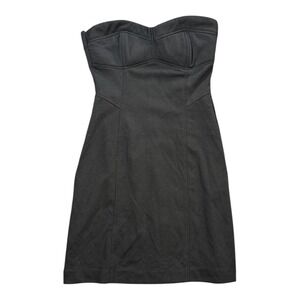 Poetry Clothing Black Strapless Fitted Mini Dress